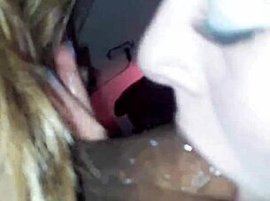 Girlfriend Sucks Monster Big Black Cock for Friend