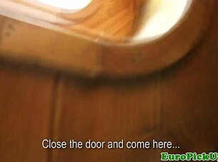 Picked Up Euro Babe Flashing Big Tits In Public!