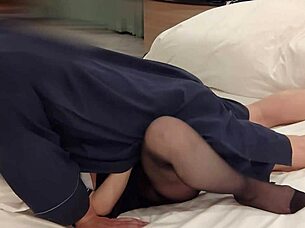 How About This Sailor Uniform Girl In Black Pantyhose? Face-Sitting Orgasm! Torn Pantyhose For Raw Insertion And Creampie!