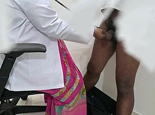 Indian Lady Doctor Checks Patient Dick With Desire