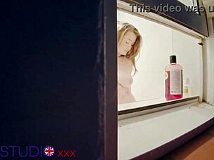 You Watch Your Neighbour's Slutty Girl Next Door Exhibitionist Flashing In Shower