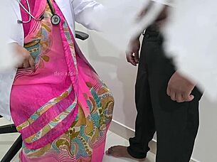 Indian Lady Doctor Checks Patient Dick With Desire