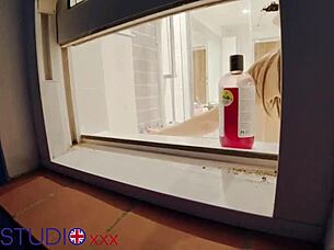 You Watch Your Neighbour's Slutty Girl Next Door Exhibitionist Flashing In Shower