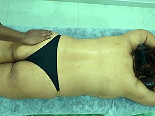 Big Ass Latina Receives Massage From Desi Black Boy