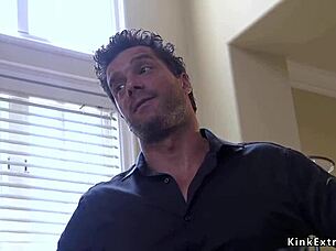 the trafficker encounters a busty skinny blonde