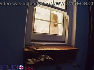 You Watch Your Neighbour's Slutty Girl Next Door Exhibitionist Flashing In Shower