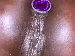 Anal Plug Triggers Easy Pussy Squirt