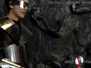 gay strip dance by kinky guy in spandex suit with big cock cumming!!