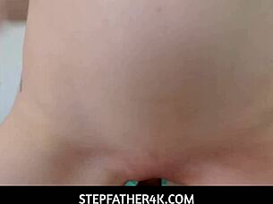 lily larimar shagged by stepdad for kitchen mess