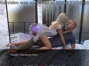 Bold blonde engages in intense assplay and fucking during booty call session with partner