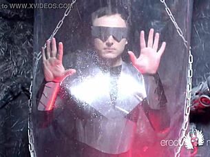 gay strip dance by kinky guy in spandex suit with big cock cumming!!