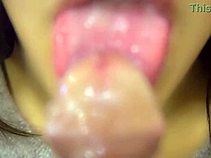 My Japanese hot step sister gives blowjob