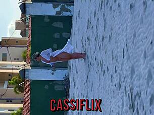 He spotted me on the beach and fucked my ass and pussy with his huge cock