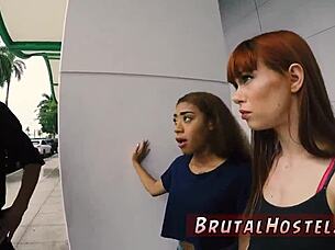 Teen 18+ bound in hardcore BDSM bondage, dominated and fetished extremely