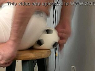 Groin Stretch In Tight Spandex Shorts.