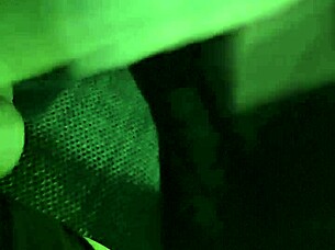 Goth blindfolded gives blowjob, gags