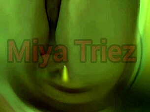 Miya Triez Teases With Seductive Strip And Ripped Clothes