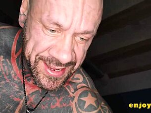 Inked cutie rides cowgirl, gets pussy eaten, and squeals from cum