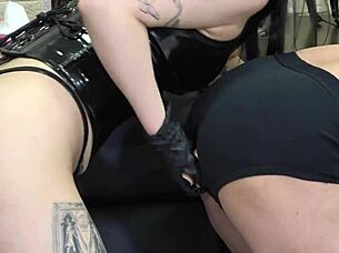 asian femdom uses anal dildo on ponyboy?