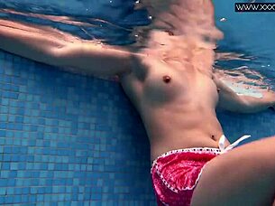 Lady Dee Cute Shy Czech Teen Swimming in Shorts