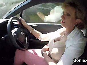 sonia exposes enormous hooters