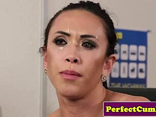 Spex Uk Babe Sucks Cock During Interview With Cum On Face!