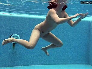 Lady Dee Cute Shy Czech Teen Swimming in Shorts