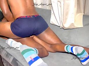 Hot Ebony Chick Crushed By Huge Black Dick!