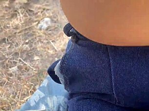 Stepsister tricked into jungle for a fuck