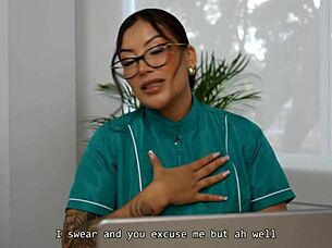 Slutty Doctor Mariana Martix Seduces Patient Angel Cruz For Anal Cum