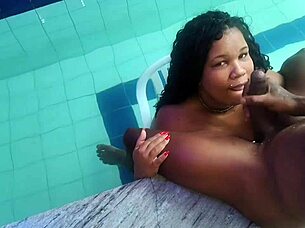 Feeling so aroused watching this BBW suck until cum fills her mouth