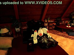 Best friend helps with masturbation and titty fuck.