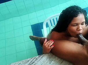 Feeling so aroused watching this BBW suck until cum fills her mouth