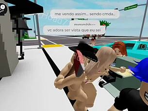 Rough Outdoor Sex With Blonde Submissive In Public