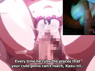 chubby goth girl watches hentai with ivyadventure