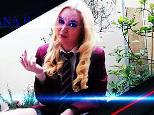 Gorgeous British teen Candice teaches wanking