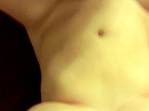 Her pov pumping cum on busty natural tits