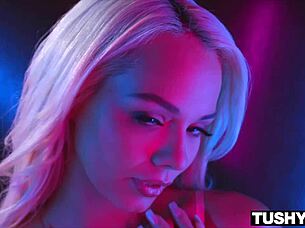 I see TushyRaw Elsa Jean gettin' her tight ass stretched out with a buttplug