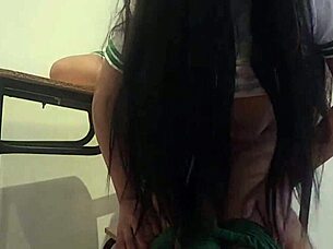 Fuck Me In The Empty Classroom! Young Latina Student Gets Penetrated Without Condom