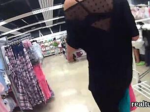 That Czech beauty got tempted in the mall!