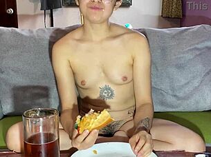 day 5 of 100 eating my boyfriend's cum food and semen dessert!