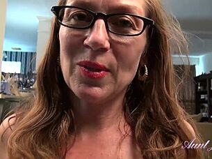 auntjudys milf isabella shows hairy pussy as your secretary