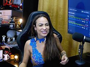 Belinha Baracho Grabs Host Kisses Him Grabs His Cock