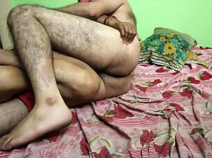 Indian desi aunty intensely fucks young 18+ nephew.