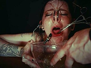 emo bondage whore tied up and punished with piss