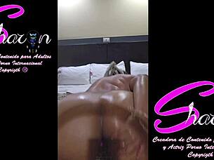 personalized video featuring mexican beauty with piercing in bedroom setting