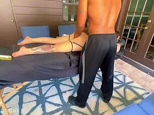 Hotwife's Naughty Massage Turns Into Intense BBC Fuck