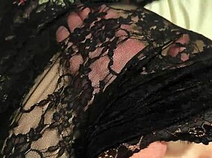 Having Fun In My New Nylon And Lingerie!