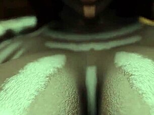 Playing game with anime brunette character in 3D cartoon