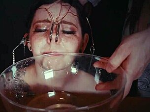 emo bondage whore tied up and punished with piss